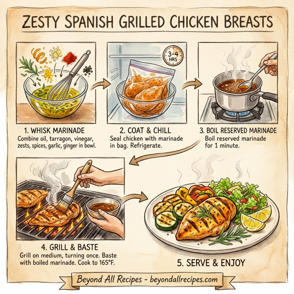 Zesty Spanish Grilled Chicken Breasts instructions