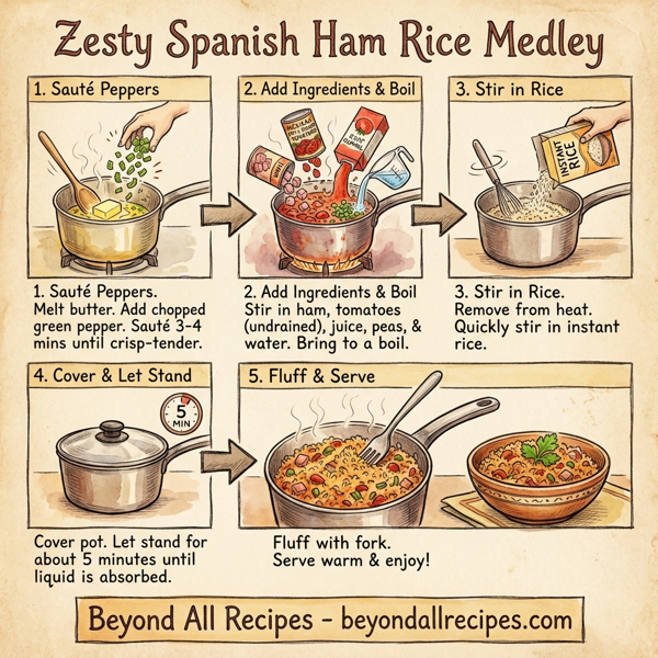 Zesty Spanish Ham Rice Medley instructions