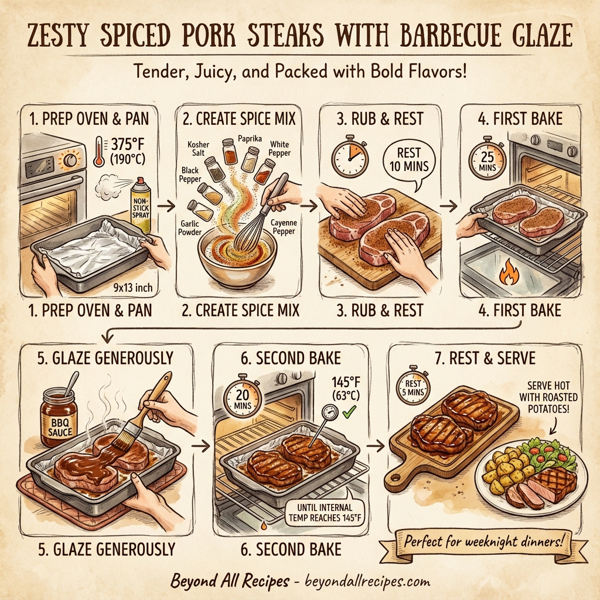 Zesty Spiced Pork Steaks with Barbecue Glaze instructions