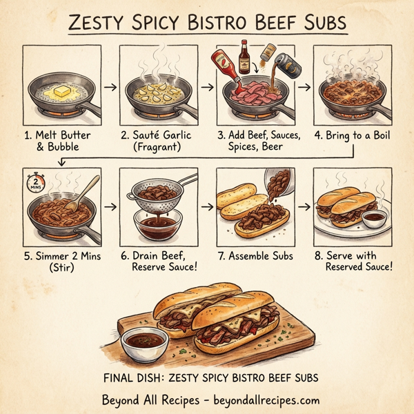 Zesty Spicy Bistro Beef Subs instructions