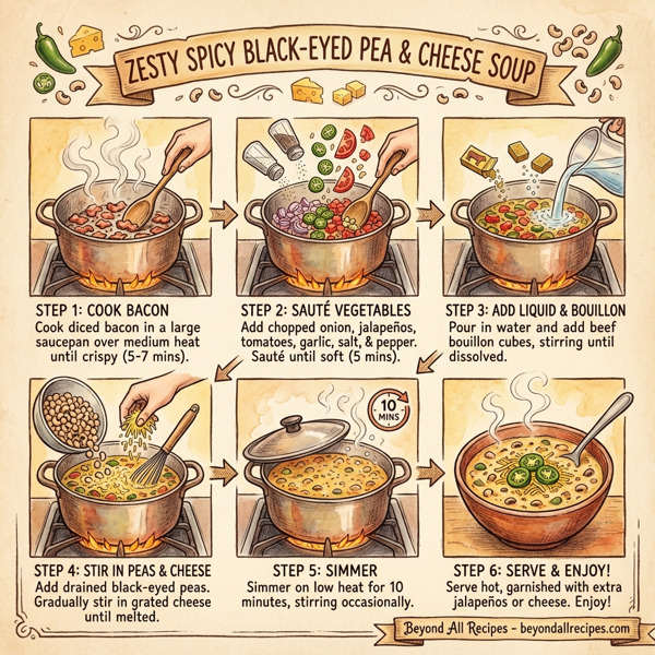 Zesty Spicy Black-Eyed Pea & Cheese Soup instructions