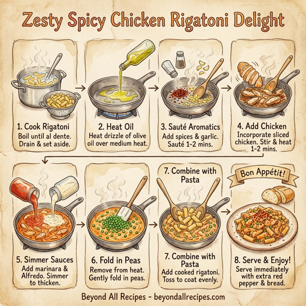Zesty Spicy Chicken Rigatoni Delight instructions