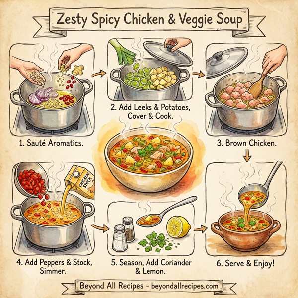 Zesty Spicy Chicken & Veggie Soup instructions