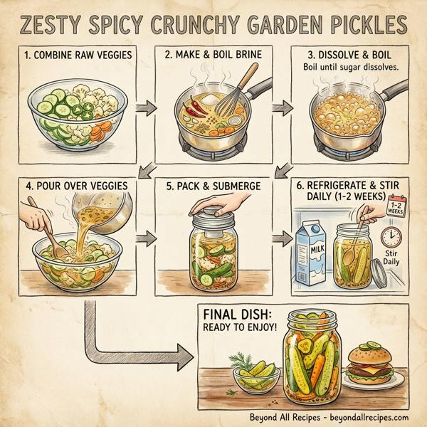 Zesty Spicy Crunchy Garden Pickles instructions