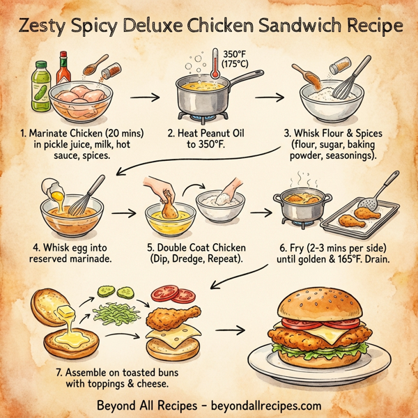 Zesty Spicy Deluxe Chicken Sandwich instructions