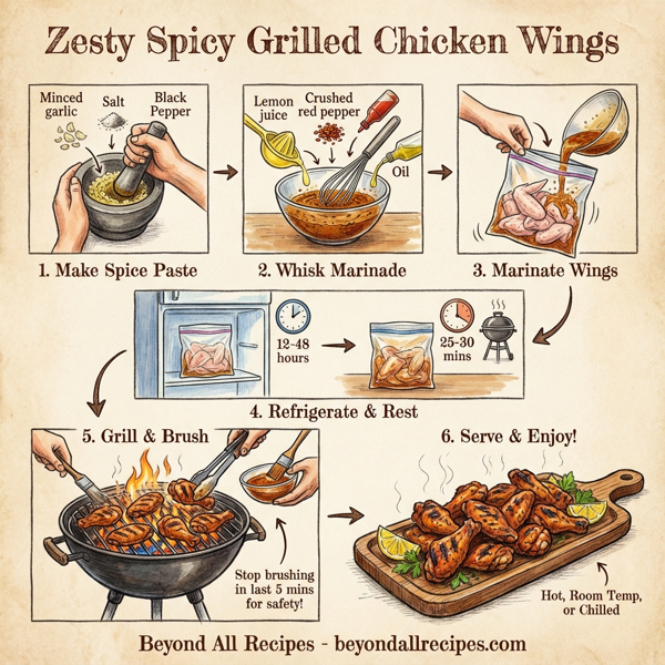 Zesty Spicy Grilled Chicken Wings instructions