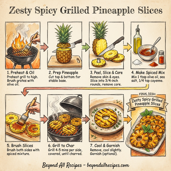 Zesty Spicy Grilled Pineapple Slices instructions