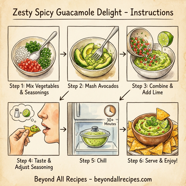 Zesty Spicy Guacamole Delight instructions