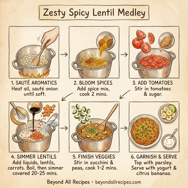 Zesty Spicy Lentil Medley instructions