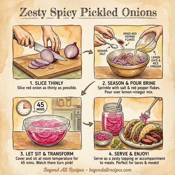 Zesty Spicy Pickled Onions instructions
