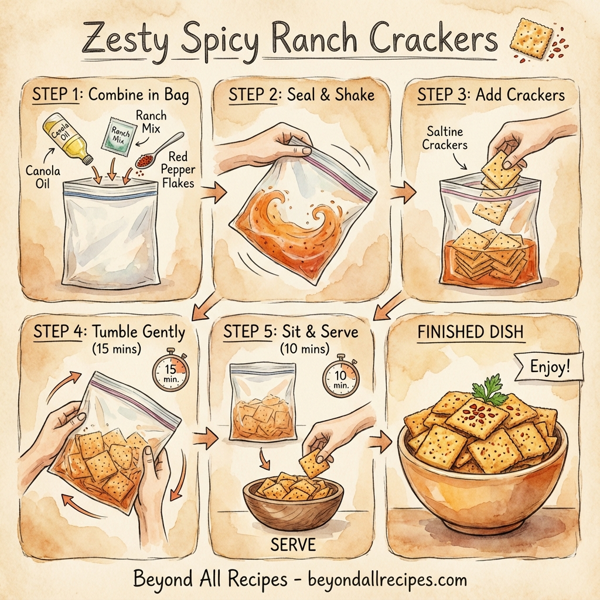Zesty Spicy Ranch Crackers instructions