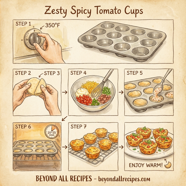 Zesty Spicy Tomato Cups instructions
