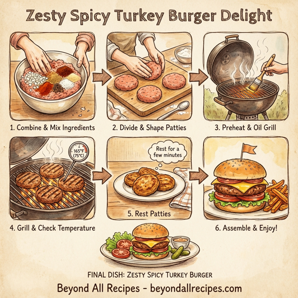 Zesty Spicy Turkey Burger Delight instructions