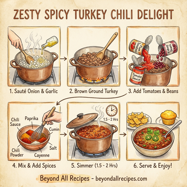 Zesty Spicy Turkey Chili Delight instructions