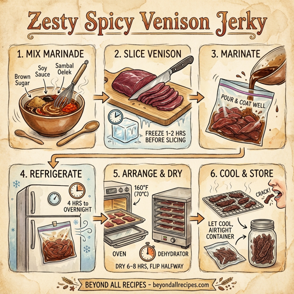 Zesty Spicy Venison Jerky instructions