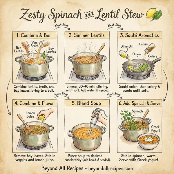 Zesty Spinach and Lentil Stew instructions