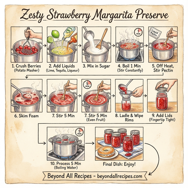 Zesty Strawberry Margarita Preserve instructions