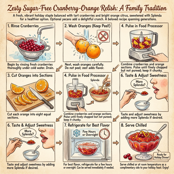 Zesty Sugar-Free Cranberry-Orange Relish instructions
