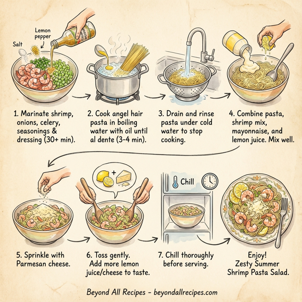Zesty Summer Shrimp Pasta Salad instructions