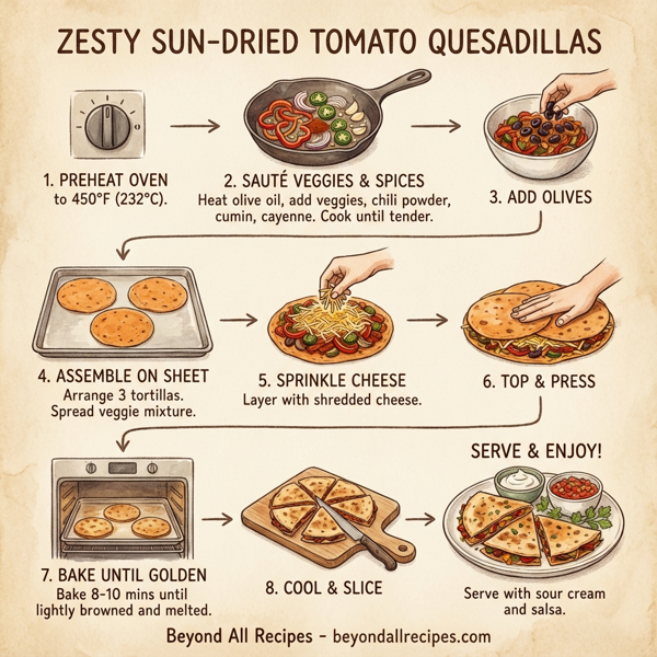 Zesty Sun-Dried Tomato Quesadillas instructions