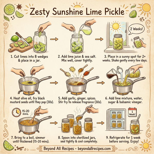 Zesty Sunshine Lime Pickle instructions