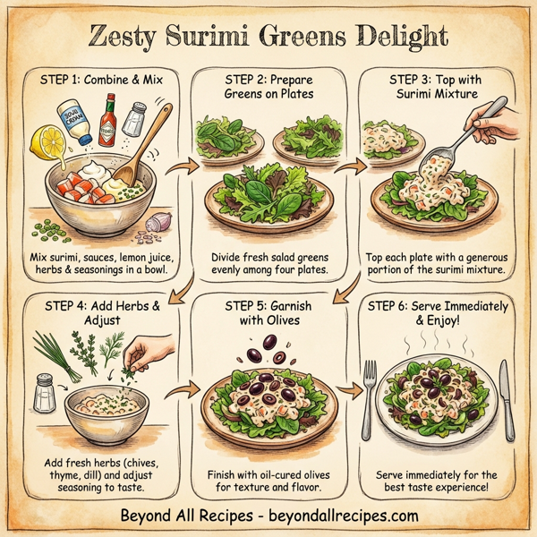 Zesty Surimi Greens Delight instructions