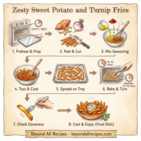 Zesty Sweet Potato and Turnip Fries instructions