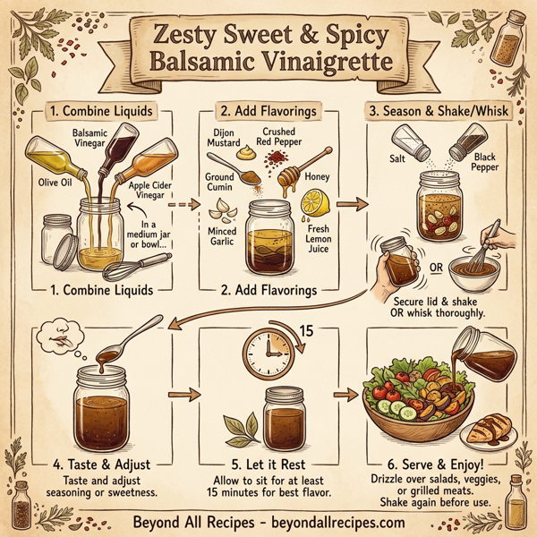 Zesty Sweet & Spicy Balsamic Vinaigrette instructions