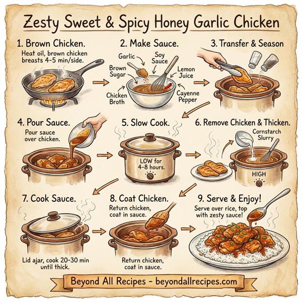 Zesty Sweet & Spicy Honey Garlic Chicken instructions