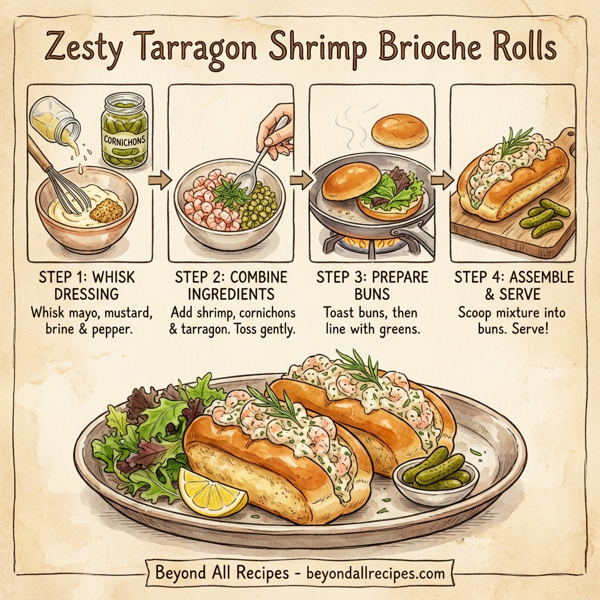 Zesty Tarragon Shrimp Brioche Rolls instructions