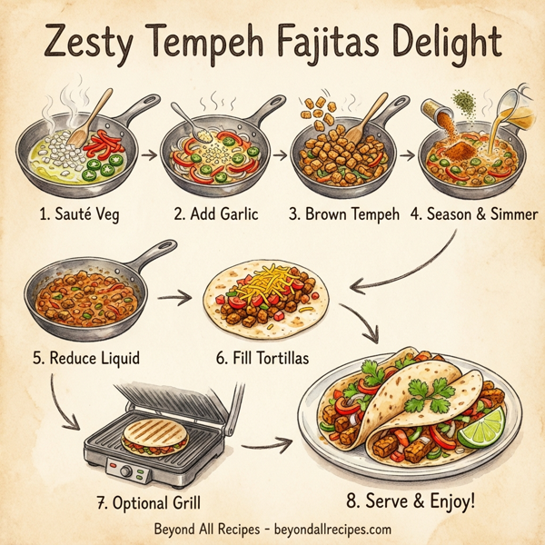 Zesty Tempeh Fajitas Delight instructions