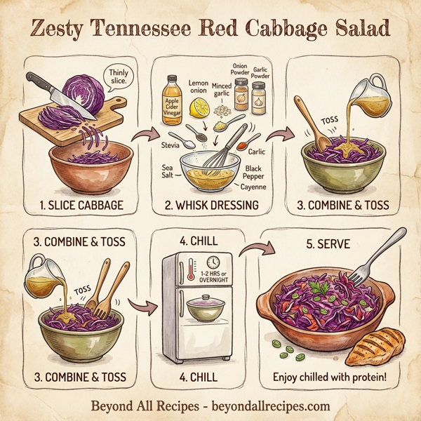 Zesty Tennessee Red Cabbage Salad instructions