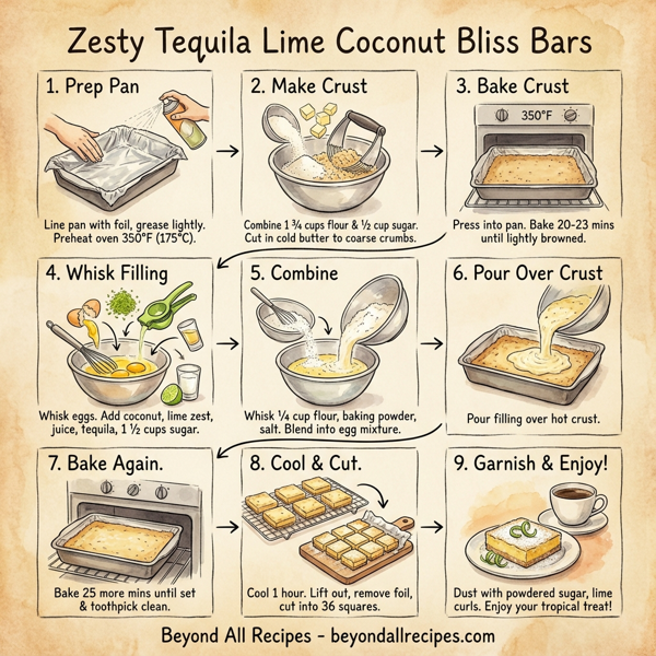 Zesty Tequila Lime Coconut Bliss Bars instructions