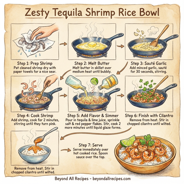 Zesty Tequila Shrimp Rice Bowl instructions
