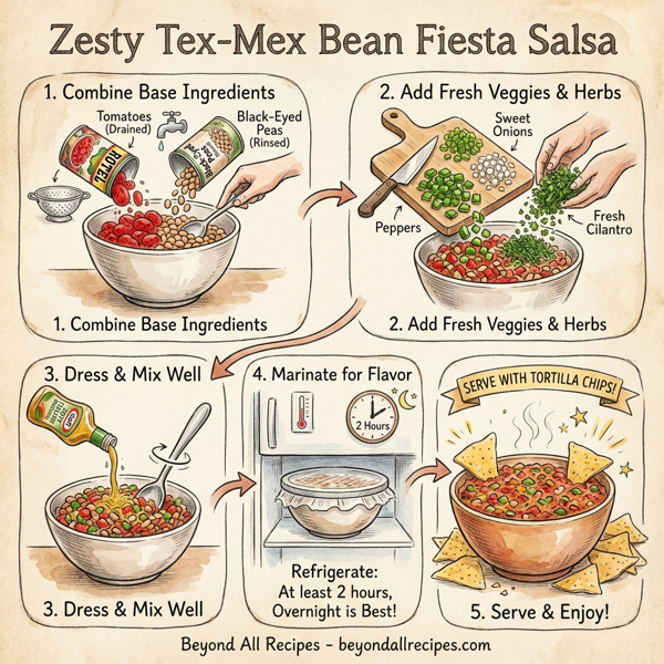 Zesty Tex-Mex Bean Fiesta Salsa instructions
