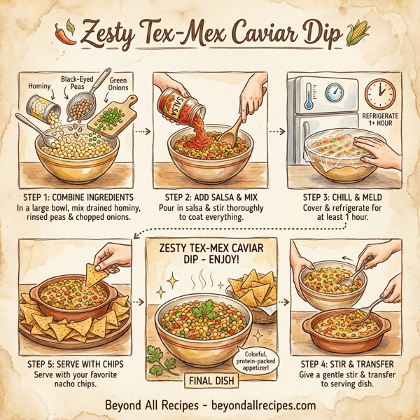 Zesty Tex-Mex Caviar Dip instructions
