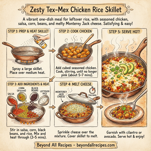 Zesty Tex-Mex Chicken Rice Skillet instructions
