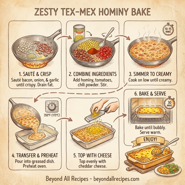 Zesty Tex-Mex Hominy Bake instructions