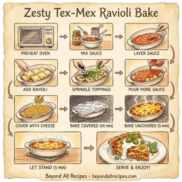 Zesty Tex-Mex Ravioli Bake instructions