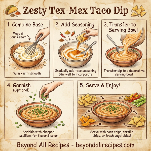 Zesty Tex-Mex Taco Dip instructions