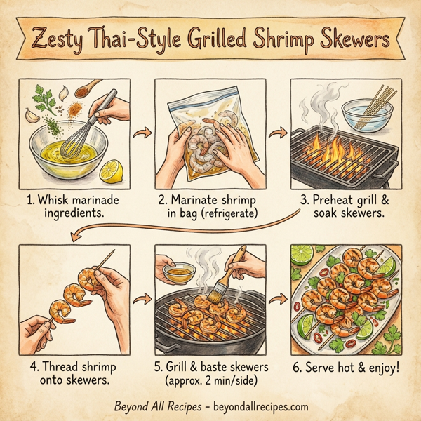 Zesty Thai-Style Grilled Shrimp Skewers instructions