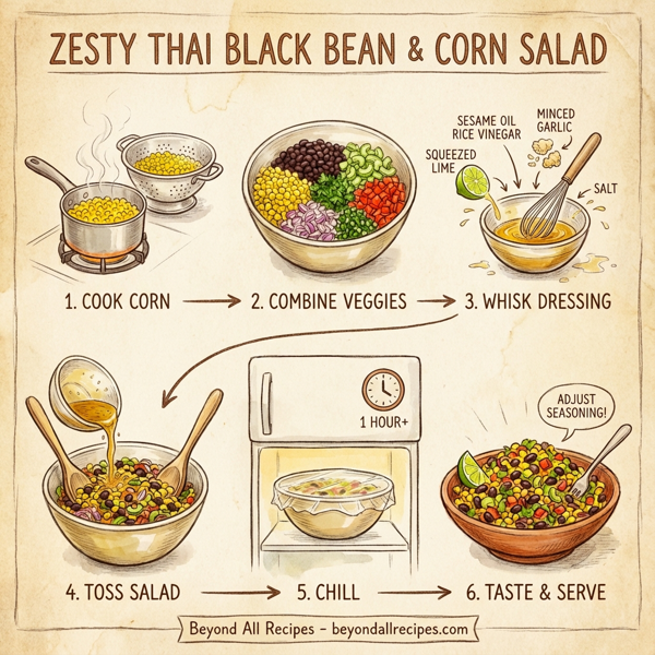 Zesty Thai Black Bean and Corn Salad instructions