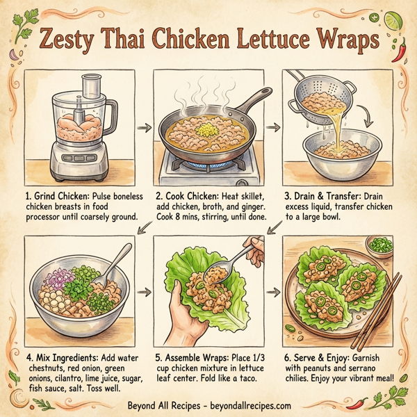 Zesty Thai Chicken Lettuce Wraps instructions