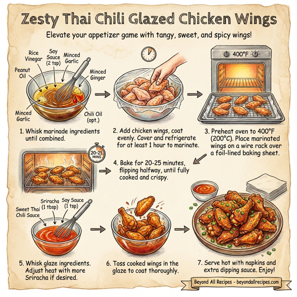 Zesty Thai Chili Glazed Chicken Wings instructions