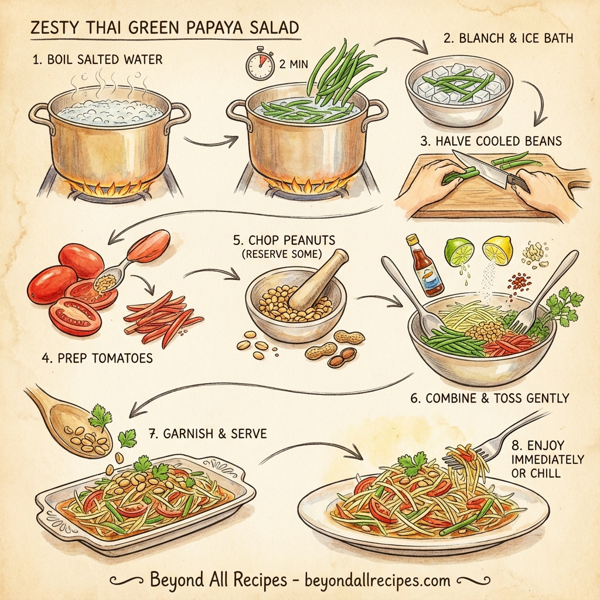 Zesty Thai Green Papaya Salad instructions