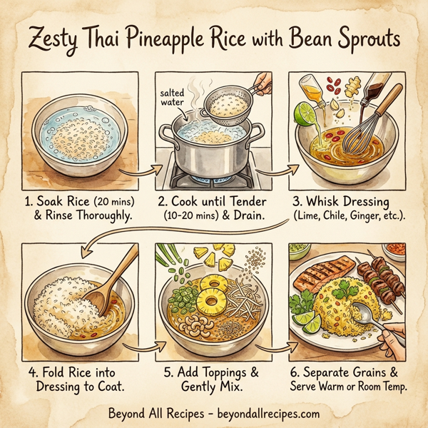 Zesty Thai Pineapple Rice with Bean Sprouts instructions