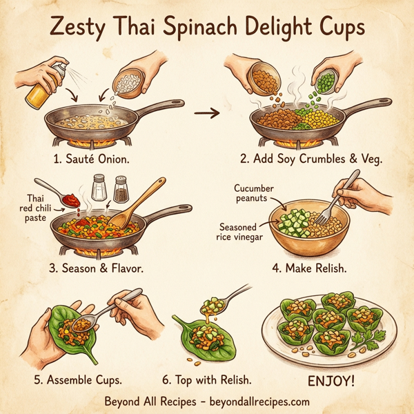 Zesty Thai Spinach Delight Cups instructions
