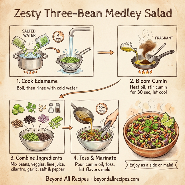 Zesty Three-Bean Medley Salad instructions