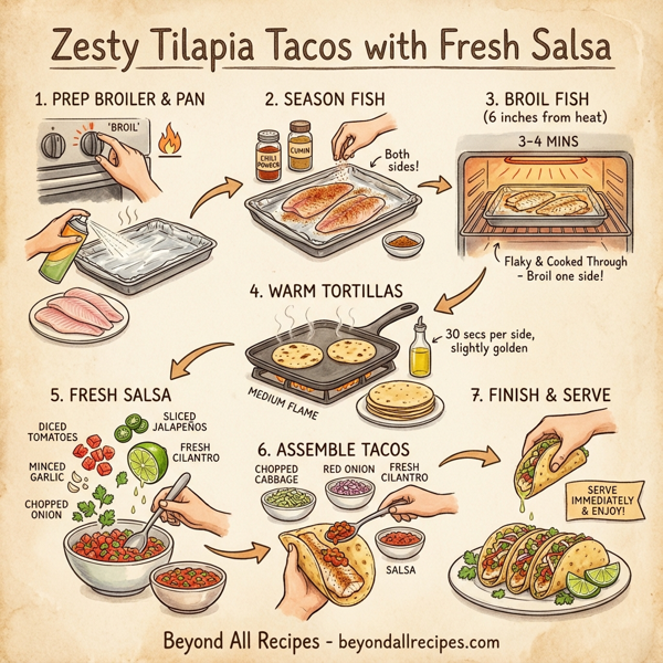 Zesty Tilapia Tacos with Fresh Salsa instructions