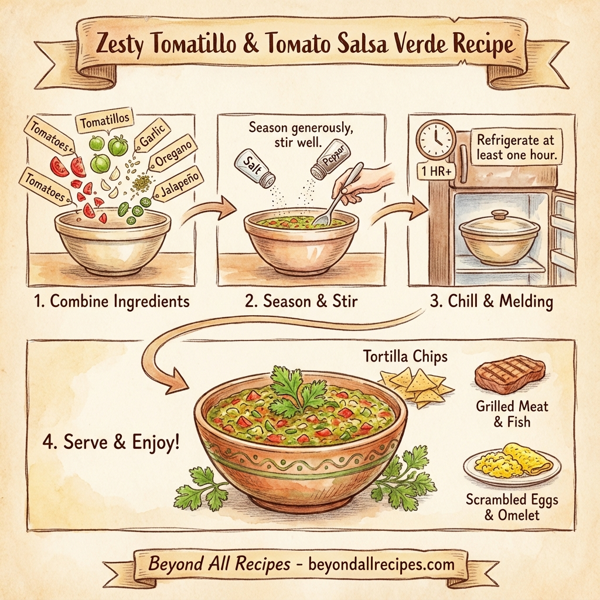 Zesty Tomatillo and Tomato Salsa Verde instructions